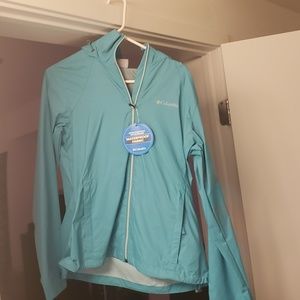 Blue Columbia Windbreaker jacket